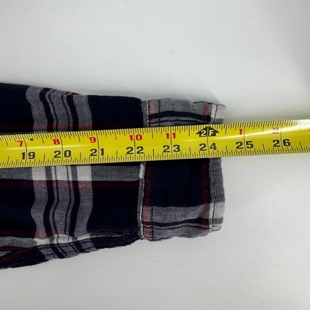 Eddie Bauer Men Lot of 2 Plaid Flannel Preppy Button Down Shirt Long Sleeve Sz M
